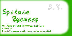szilvia nyemecz business card